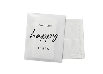 25 adet Mutlu Gözyaşları Doku Paketleri | Düğün Dokuları | Düğün Misafirleri |Biyobozunur Paketler | Mutlu Gözyaşlarınız için Zarif